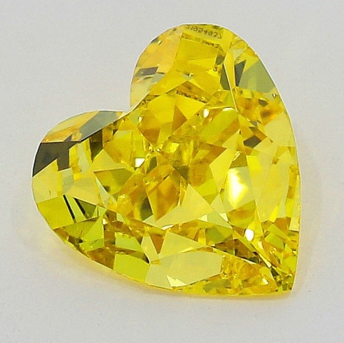0.3 carat Heart Shape VS2 Fancy Vivid Yellow