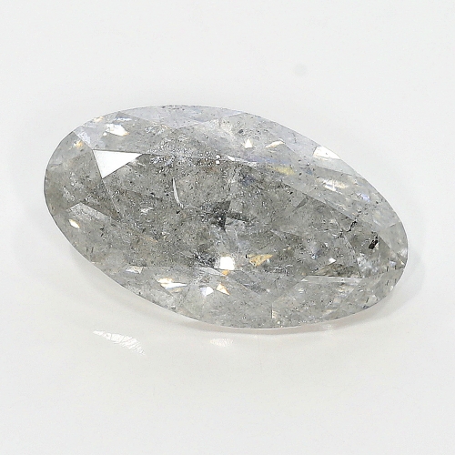 3.02 Carat Fancy Light   Gray  OV  GIA