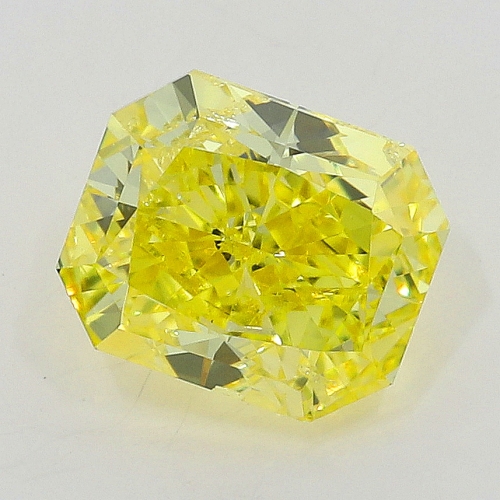 0.58 carat, Fancy Intense Yellow , Radiant shape, SI1 Clarity, GIA