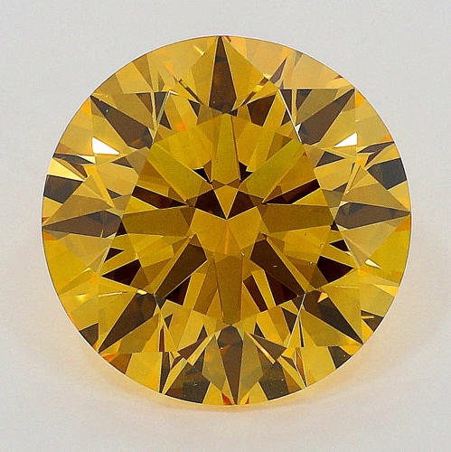 1.25 carat, Fancy Intense Orange Yellow , Round Brilliant shape, VS1 Clarity, GIA