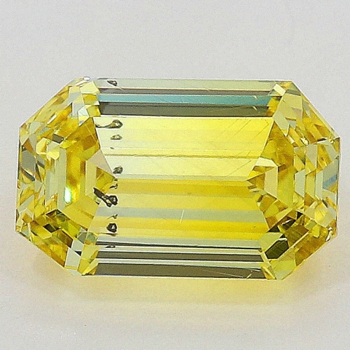 0.53 carat, Fancy Deep Yellow , Emerlad shape, SI2 Clarity, GIA