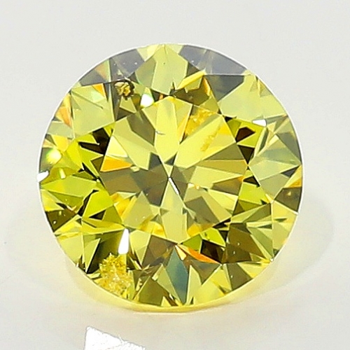 0.51 Carat Fancy Vivid   Yellow  BR SI2 GIA