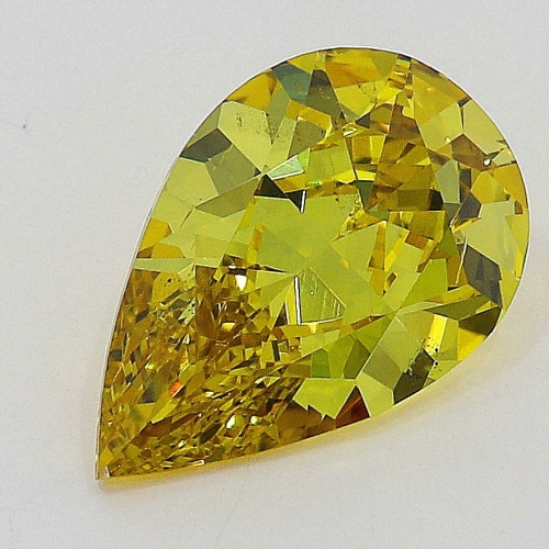 0.51 carat, Fancy Vivid Yellow , Pear shape, VS2 Clarity, GIA