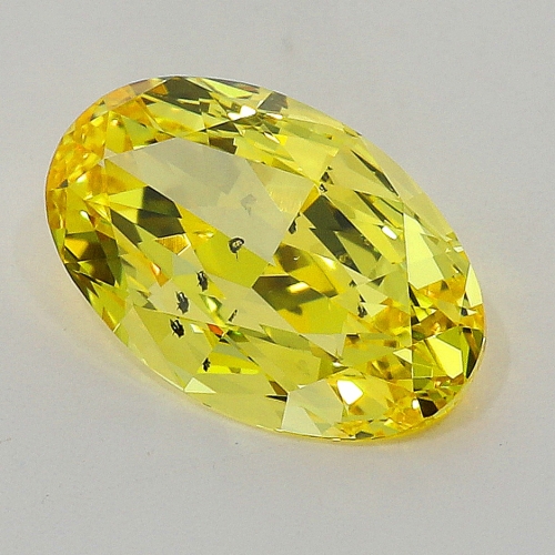 0.40 carat, Fancy Vivid Yellow , Oval shape, SI2 Clarity, GIA