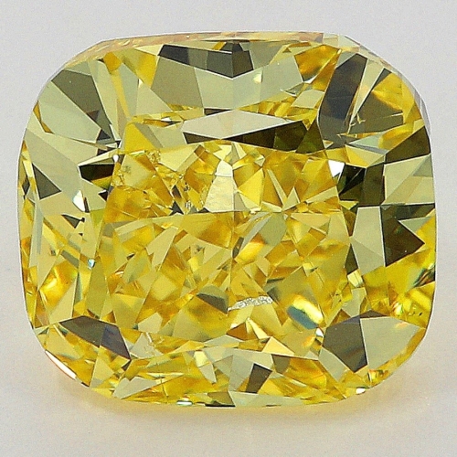 1.52 carat, Fancy Deep Yellow , Cushion shape, VS2 Clarity, GIA