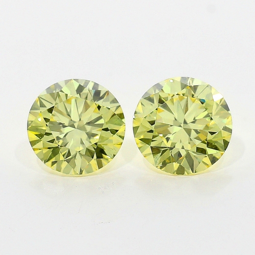 0.58 carat, Fancy Yellow Diamond, Round Brilliant shape, GIA