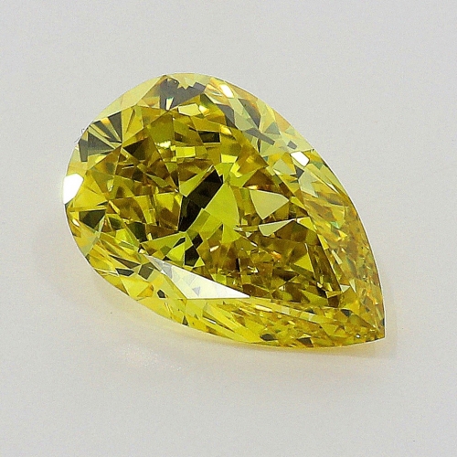 0.51 carat, Fancy Deep Yellow , Pear shape, VS1 Clarity, GIA