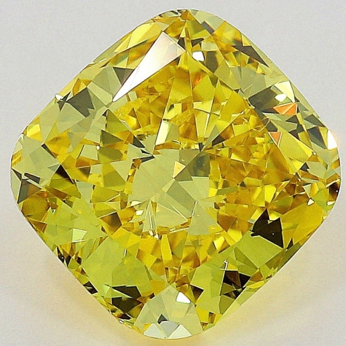 1.02 carat, Fancy Deep Yellow , Cushion shape, VS2 Clarity, GIA