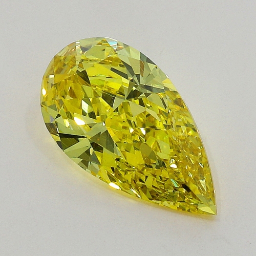 0.45 carat, Fancy Intense Yellow , Pear shape, VS1 Clarity, GIA