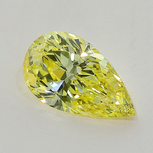 0.3 carat, Fancy Intense Yellow , Pear shape, SI1 Clarity, GIA