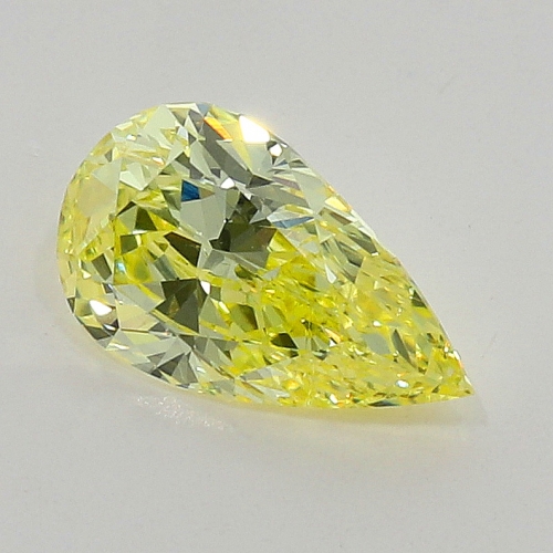 0.21 carat, Fancy Intense Yellow , Pear shape, SI2 Clarity, GIA