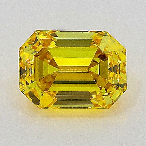 0.28 carat, Fancy Vivid Yellow , Emerlad shape, VS1 Clarity, GIA