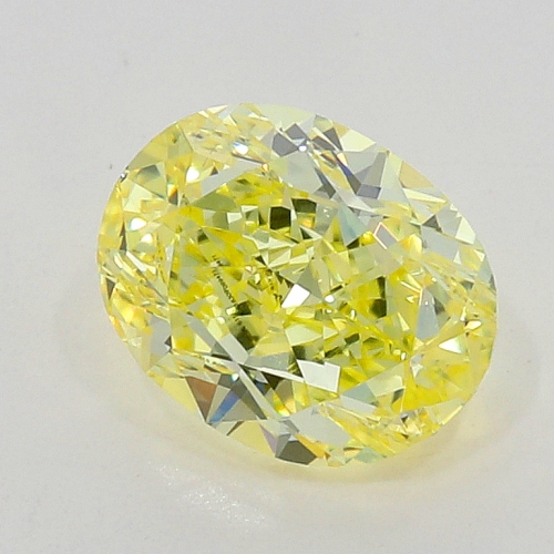 0.35 carat, Fancy Intense Yellow , Oval shape, VS1 Clarity, GIA