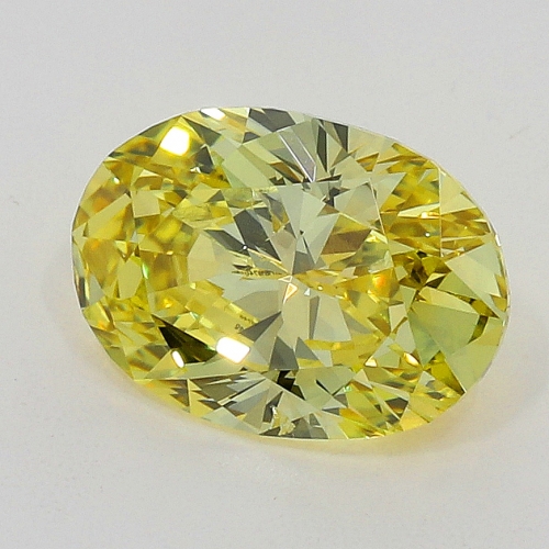 0.44 carat, Fancy Intense Yellow , Oval shape, SI1 Clarity, GIA