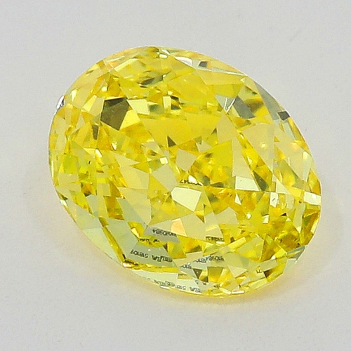 0.30 carat, Fancy Vivid Yellow , Oval shape, VS1 Clarity, GIA