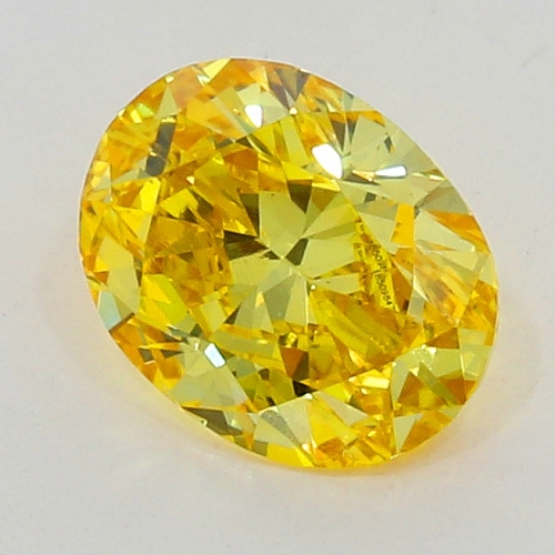 0.23 carat, Fancy Vivid Yellow , Oval shape, VS2 Clarity, GIA