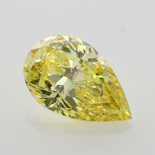 1.01 carat, Fancy Intense Yellow , Pear shape, VS2 Clarity, GIA