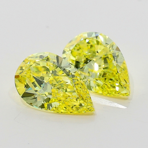 0.72 carat, Fancy Intense Yellow , Pear shape, SI2 Clarity, GIA