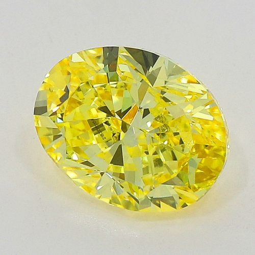 0.40 carat, Fancy Vivid Yellow , Oval shape, VVS2 Clarity, GIA