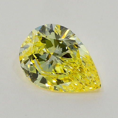 0.30 carat, Fancy Intense Yellow , Pear shape, VS1 Clarity, GIA