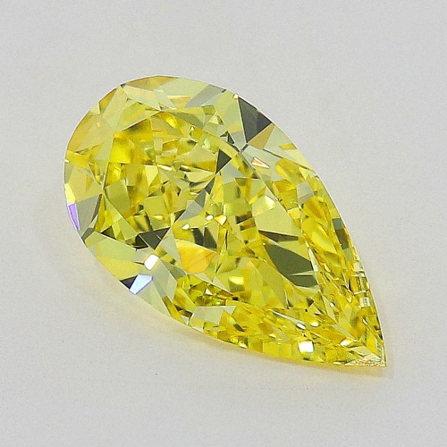0.44 carat Pear Shape  VS1 Fancy Intense Yellow