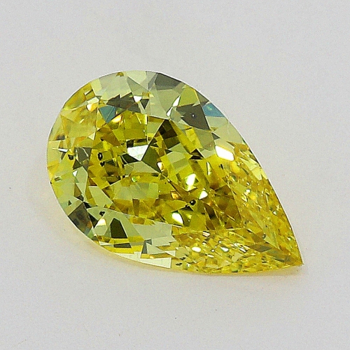 0.29 carat, Fancy Intense Yellow , Pear shape, SI1 Clarity, GIA