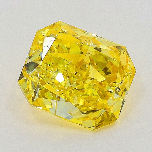 0.50 carat, Fancy Vivid Yellow , Radiant shape, SI1 Clarity, GIA