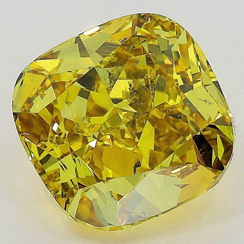 1.01 carat, Fancy Deep Yellow , Cushion shape, SI1 Clarity, GIA