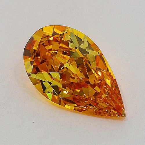 0.31 carat, Fancy Vivid Yellowish Orange , Pear shape, SI1 Clarity, GIA