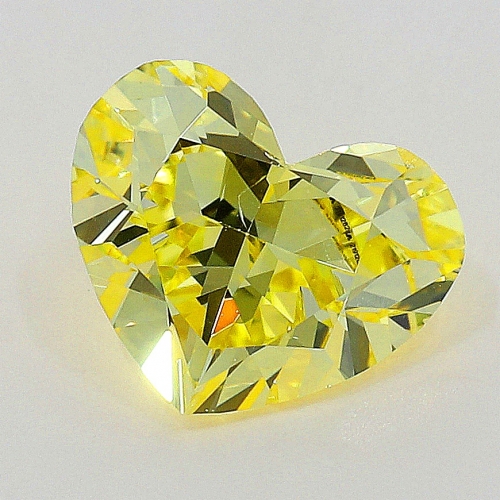 0.5 carat Heart Shape SI1 Fancy Intense Yellow