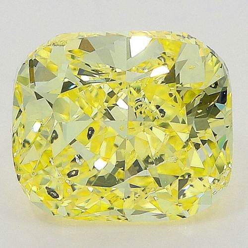 1.02 carat, Fancy Intense Yellow , Cushion shape, SI2 Clarity, GIA