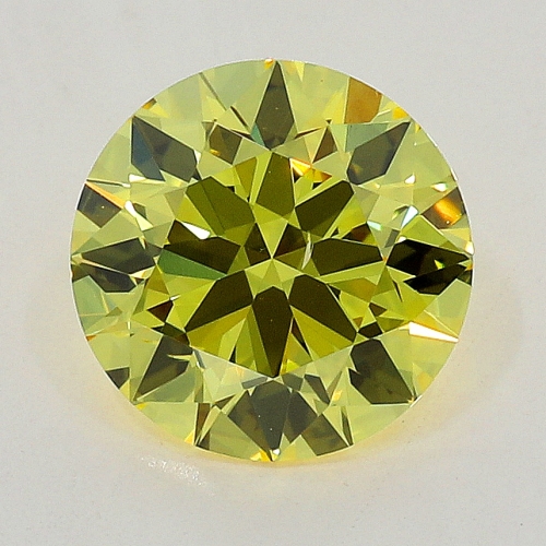 0.5 carat Round Brilliant SI1 Fancy Vivid Yellow