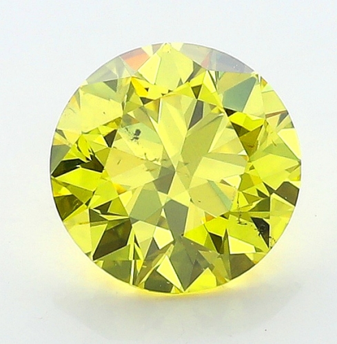 0.70 Carat Fancy Vivid   Yellow  BR SI1 GIA