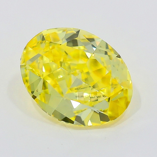 0.40 carat, Fancy Vivid Yellow , Oval shape, VS1 Clarity, GIA