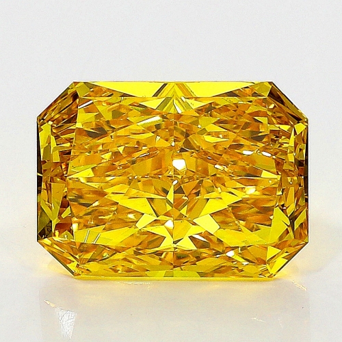 2.03 Carat Fancy Vivid Orangy  Yellow  RAD SI1 GIA