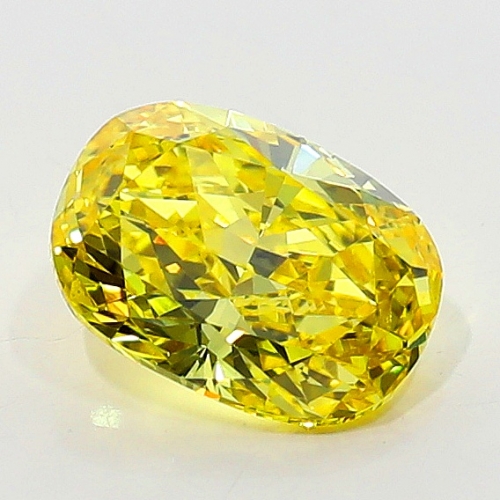 0.50 Carat Fancy Vivid   Yellow  CU VS1 GIA