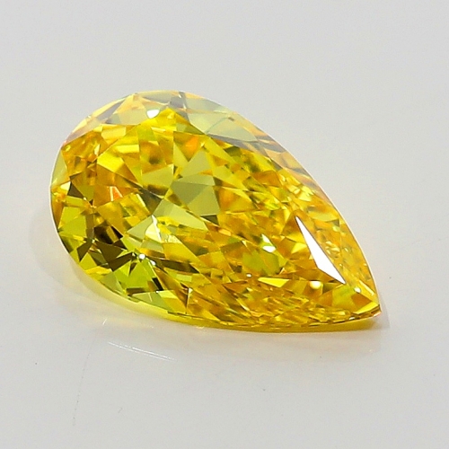 0.60 Carat Fancy Vivid Orangy  Yellow  PS VVS1 GIA