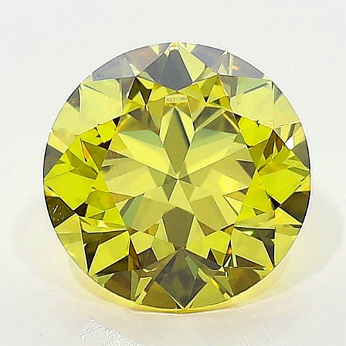 0.90 Carat Fancy Vivid   Yellow  BR VS1 GIA