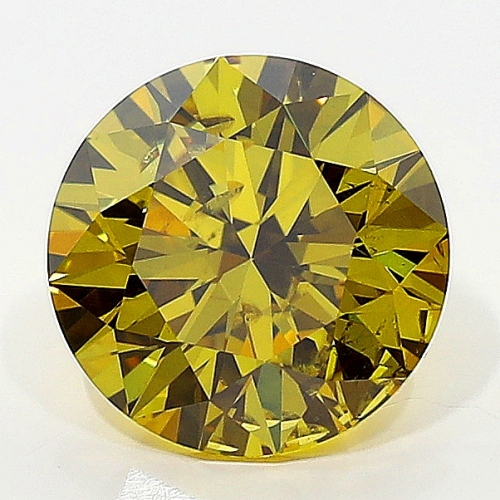 1.02 Carat Fancy Deep Brownish Greenish Yellow  BR I1 GIA