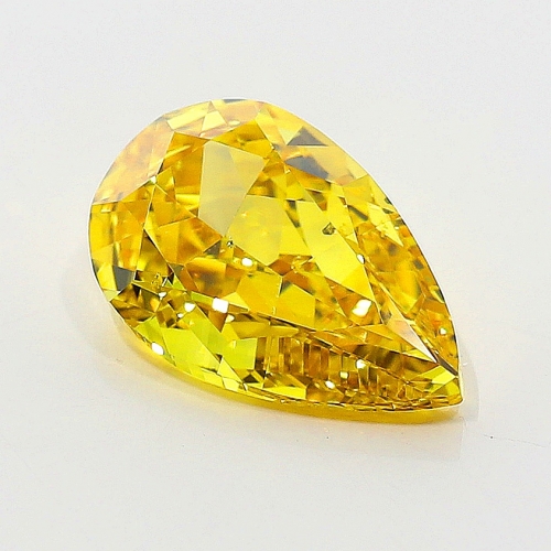 1.00 Carat Fancy Vivid Orangy  Yellow  PS SI1 GIA