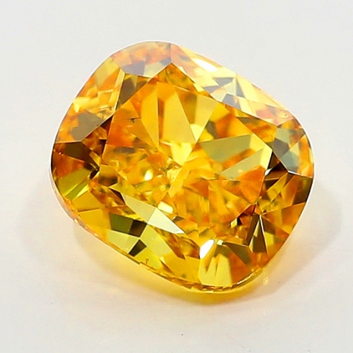 0.70 Carat Fancy Vivid   Yellow Yellow CU SI1 GIA