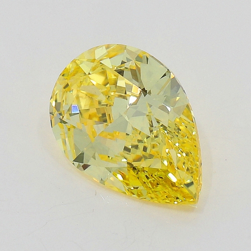 0.53 carat, Fancy Intense Yellow , Pear shape, SI1 Clarity, GIA