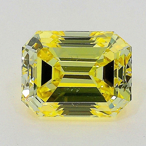 0.31 carat, Fancy Vivid Yellow , Emerlad shape, VS2 Clarity, GIA