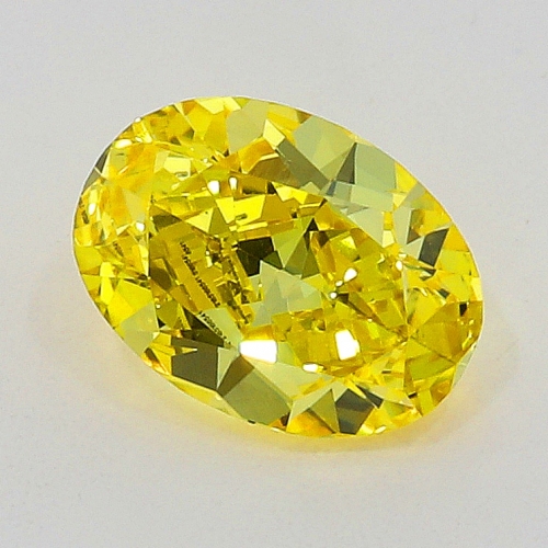 0.26 carat, Fancy Vivid Yellow , Oval shape, VS2 Clarity, GIA