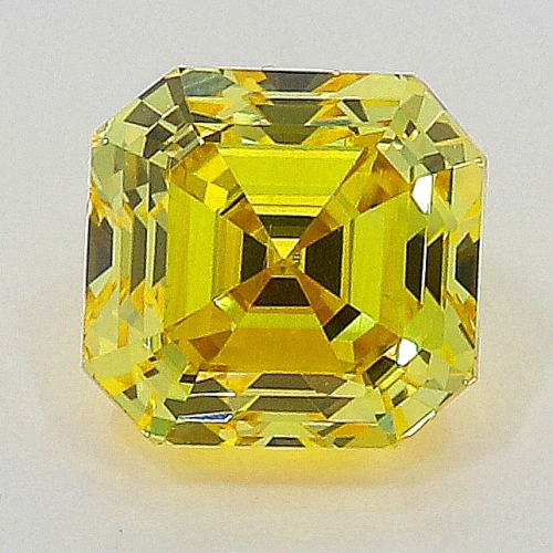 0.32 carat, Fancy Vivid Yellow , Asscher cut shape, SI1 Clarity, GIA