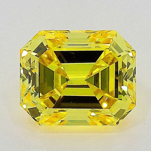 0.31 carat, Fancy Vivid Yellow , Emerlad shape, VS2 Clarity, GIA