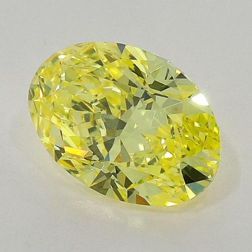 0.38 carat, Fancy Intense Yellow , Oval shape, VS2 Clarity, GIA