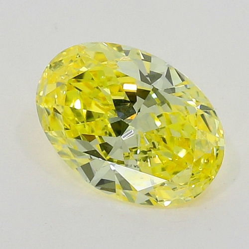 0.23 carat, Fancy Intense Yellow , Oval shape, VS1 Clarity, GIA