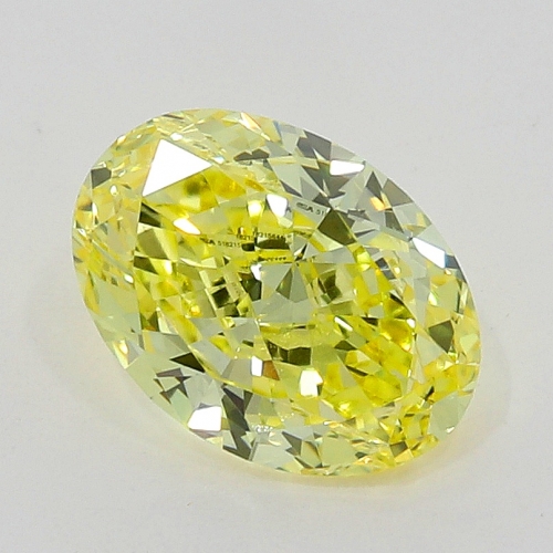 0.32 carat, Fancy Intense Yellow , Oval shape, VVS2 Clarity, GIA