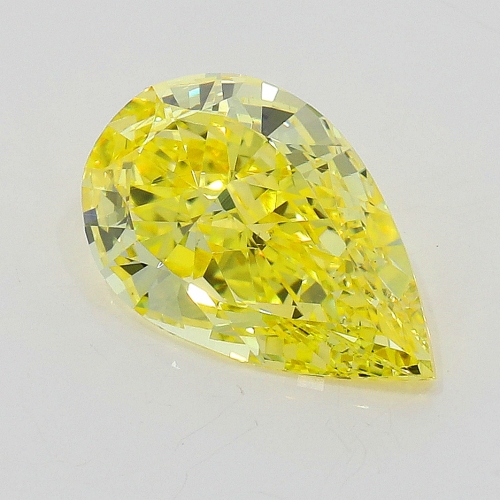 0.52 carat, Fancy Intense Yellow , Pear shape, VS1 Clarity, GIA